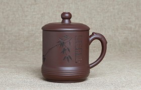 紫砂杯小竹报平安原矿朱泥紫砂杯紫砂杯适合泡什么茶喝？