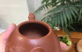 原矿紫砂壶竹节石瓢大红袍180cc做壶师傅:范泽鸿（半手）