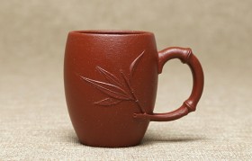 宜兴紫砂杯朱泥品茗杯手工节节高升紫砂杯紫砂杯价格