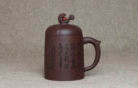 紫砂杯原矿紫泥紫砂杯范顺明浪淘福珠紫砂杯紫砂杯价格