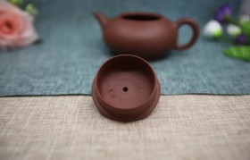 原矿紫砂壶紫泥扁灯220cc作者：范锡军（半手）