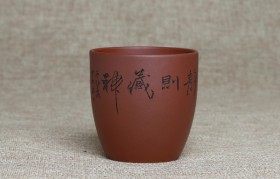 宜兴紫砂杯原矿底槽青圆筒品茗杯戴国忠手工紫砂杯紫砂杯价格