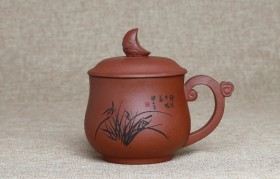 紫砂杯茗兰醉月范同新原矿清水泥紫砂杯紫砂杯价格