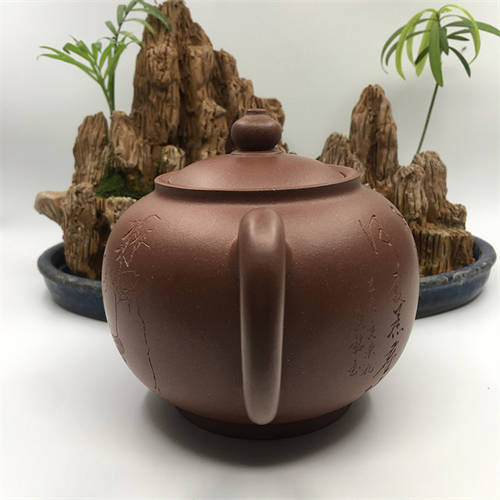 原矿精品紫砂壶紫泥450cc儒士 助工陈菊华#全手  4