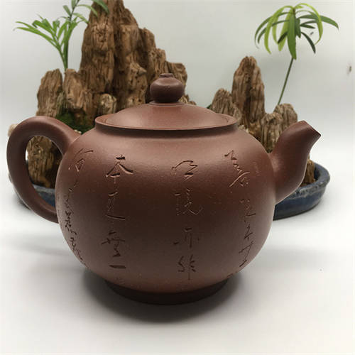 原矿精品紫砂壶紫泥450cc儒士 助工陈菊华#全手  9