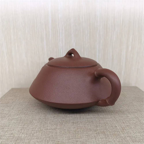 原矿紫砂壶异瓢竹底槽清300cc做壶师傅:丁亦琴 国工~全手  7