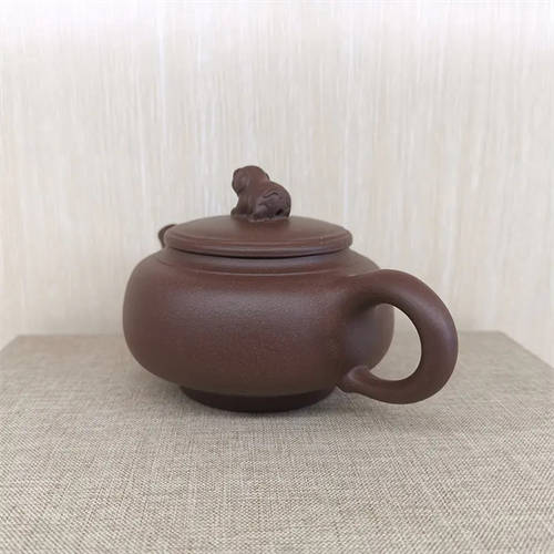 原矿紫砂壶生肖猪老紫泥200cc做壶师傅:林成浩（半手）  9