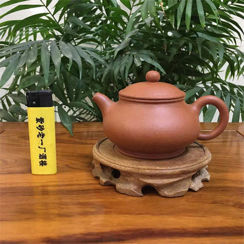 原矿紫砂壶潘壶粗砂朱泥175cc做壶师傅:王旭（半手）  6