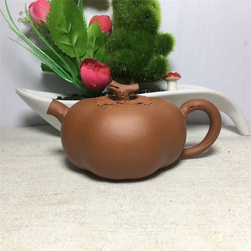 原矿清水泥柿子紫砂壶150cc（全手）  10