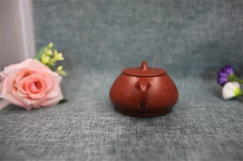 原矿紫砂壶大红袍 飘滴石瓢180cc作者：高群（半手）  1