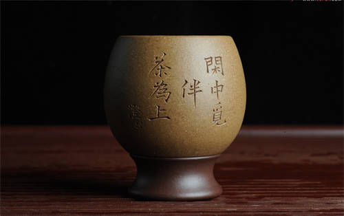宜兴紫砂杯90cc定制紫砂杯紫泥粉段泥紫砂杯价格450人民币  5