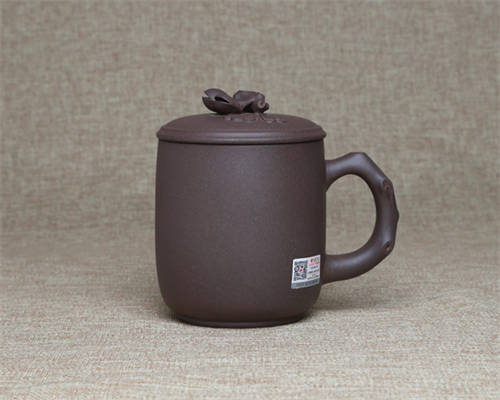 宜兴紫砂杯原矿老紫泥紫砂盖杯长乐手工紫砂杯紫砂杯价格