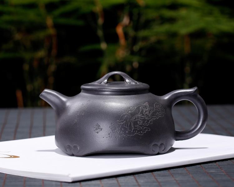 黑泥紫砂壶和焐灰紫砂壶的区别  1